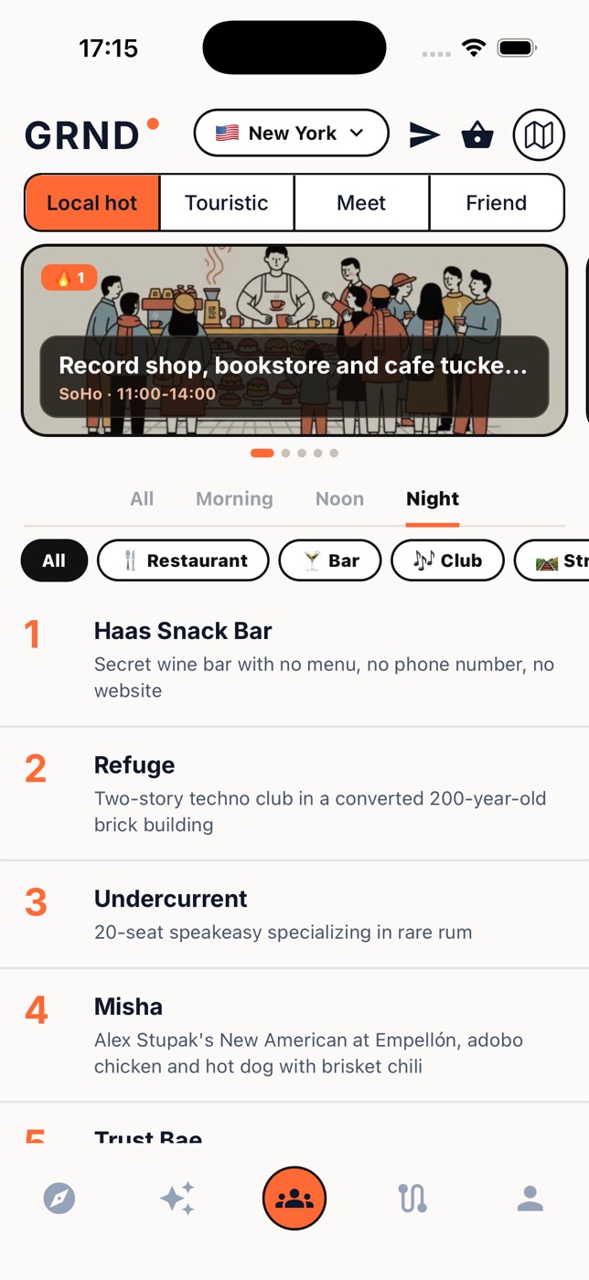 Local hot ranking with time and category filters